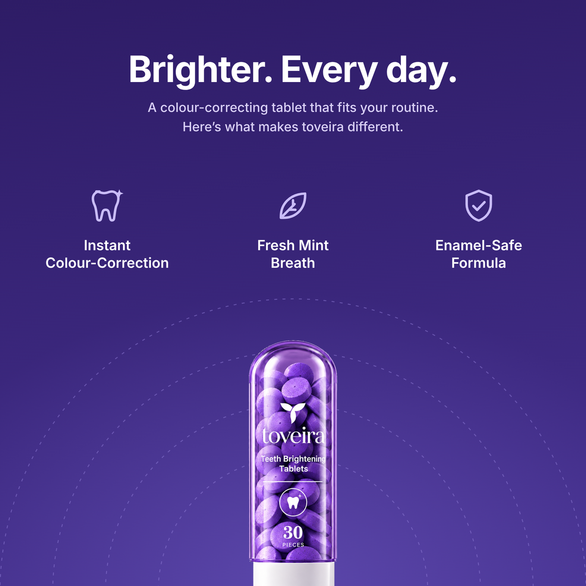 Purple Teeth Brightening Tablets